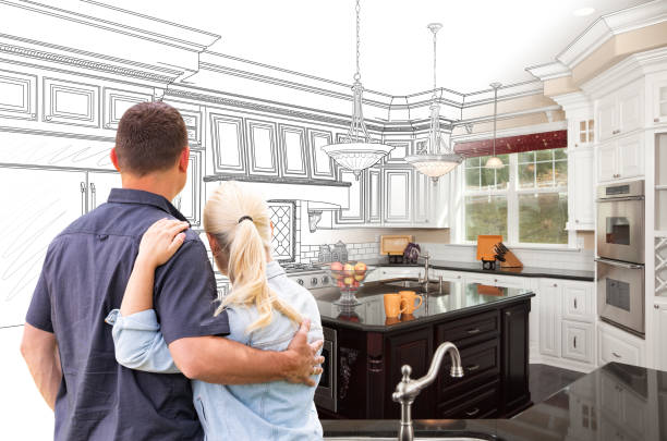 Custom kitchen cabinets installed in a Monrovia home